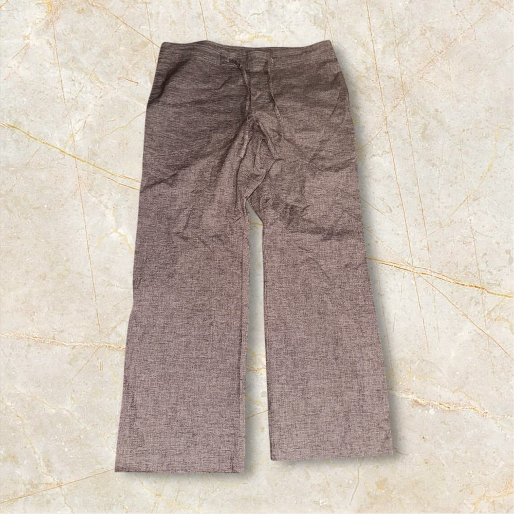 Prana Pants Women’s Large Brown Sutra Yoga Hemp Blend Straight Leg Lounge